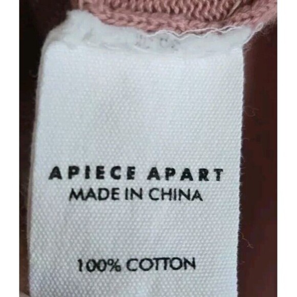 APIECE APART Sweater Womens Medium  Pink VNeck Puff Sleeve Knit - Picture 6 of 7